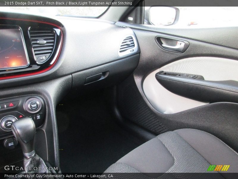 Pitch Black / Black/Light Tungsten Accent Stitching 2015 Dodge Dart SXT