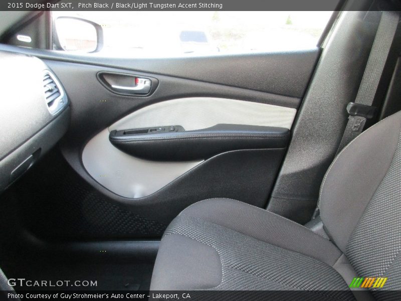 Pitch Black / Black/Light Tungsten Accent Stitching 2015 Dodge Dart SXT