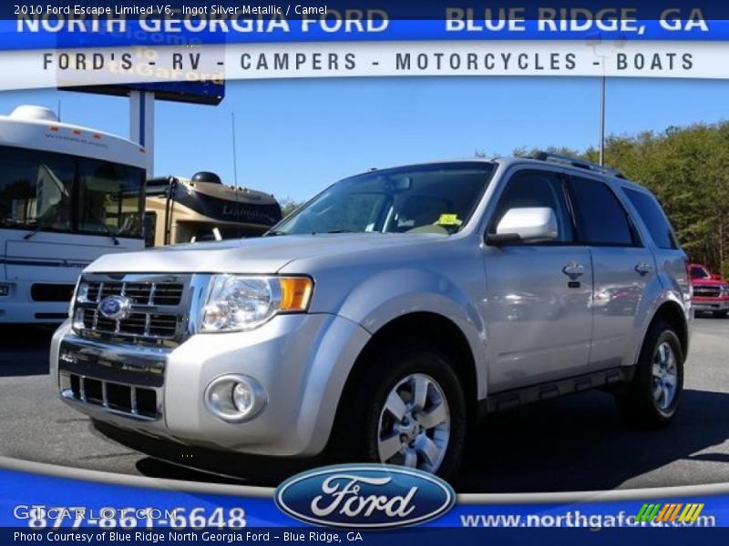 Ingot Silver Metallic / Camel 2010 Ford Escape Limited V6