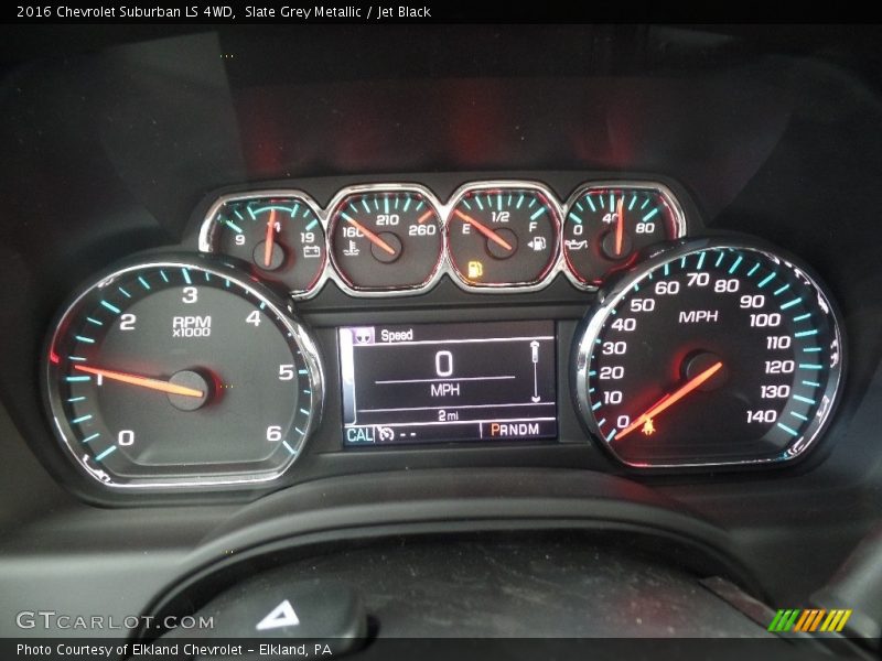 Slate Grey Metallic / Jet Black 2016 Chevrolet Suburban LS 4WD