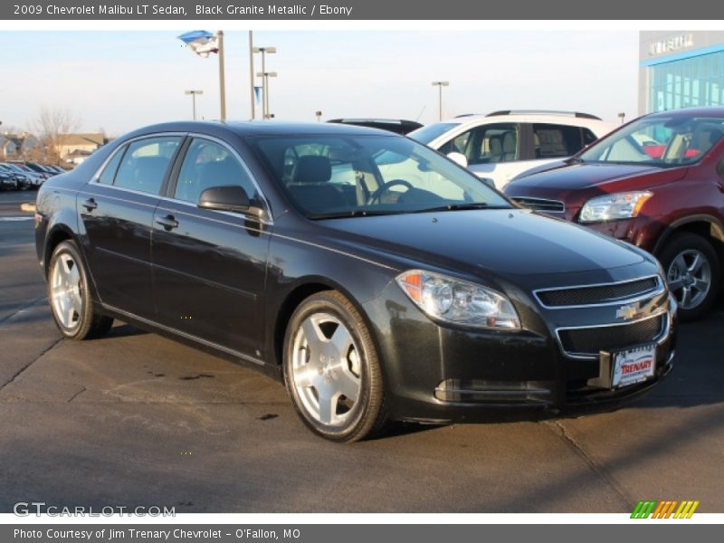 Black Granite Metallic / Ebony 2009 Chevrolet Malibu LT Sedan