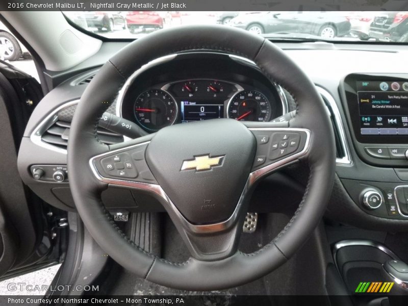 Nightfall Gray Metallic / Jet Black 2016 Chevrolet Malibu LT