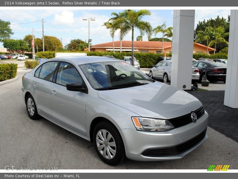 Reflex Silver Metallic / Titan Black 2014 Volkswagen Jetta S Sedan