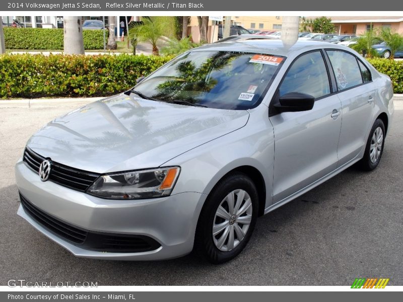 Reflex Silver Metallic / Titan Black 2014 Volkswagen Jetta S Sedan