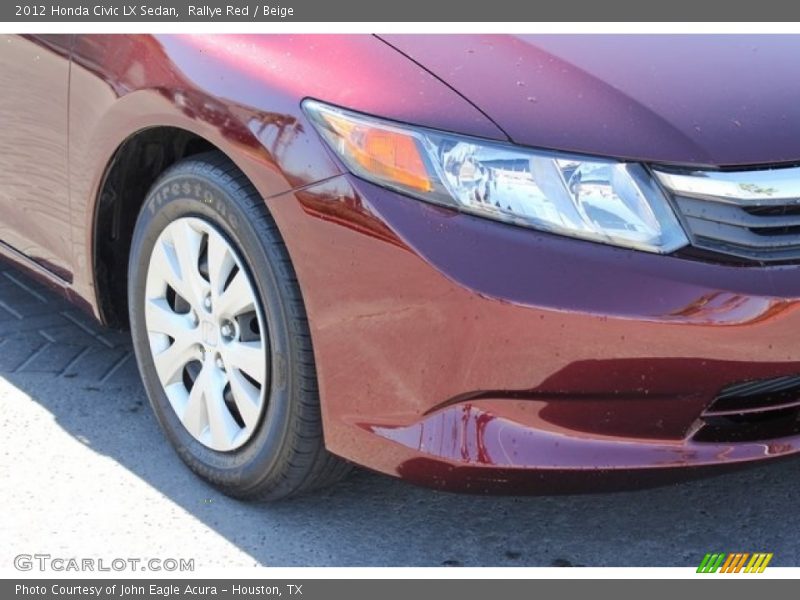 Rallye Red / Beige 2012 Honda Civic LX Sedan