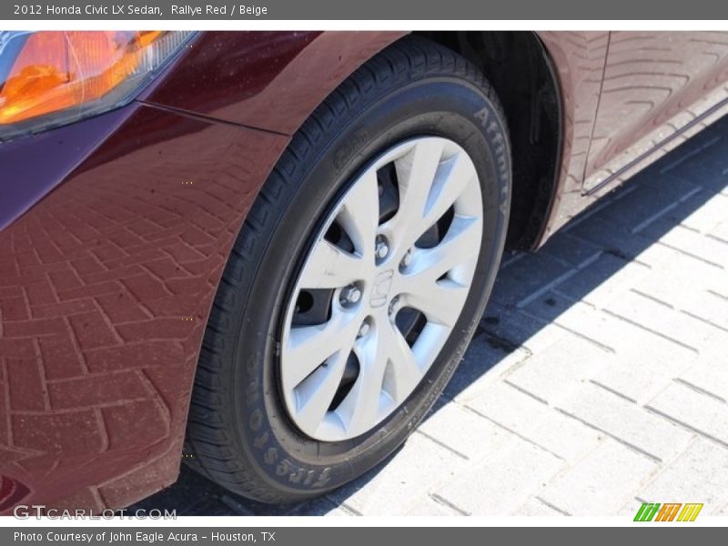 Rallye Red / Beige 2012 Honda Civic LX Sedan