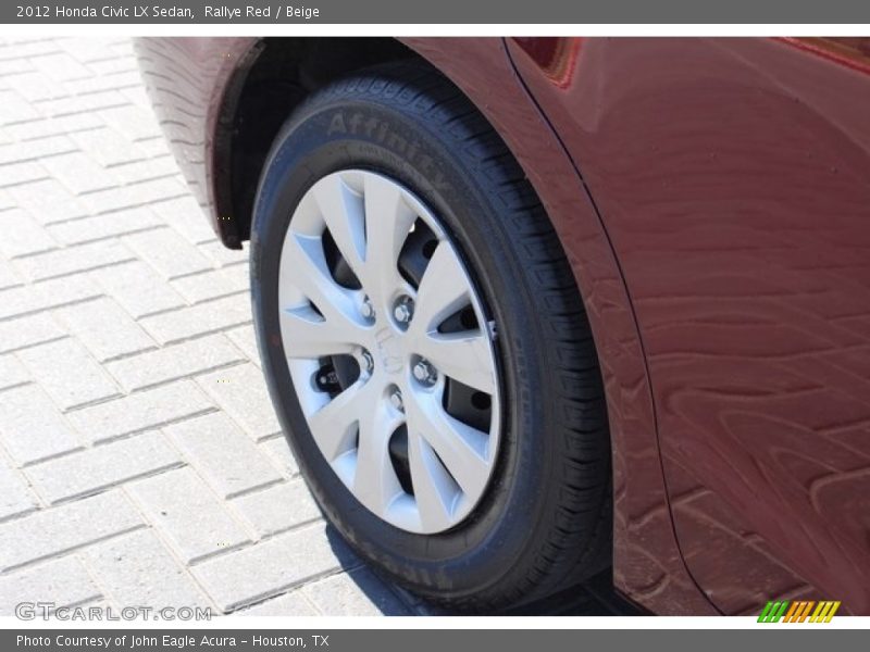 Rallye Red / Beige 2012 Honda Civic LX Sedan