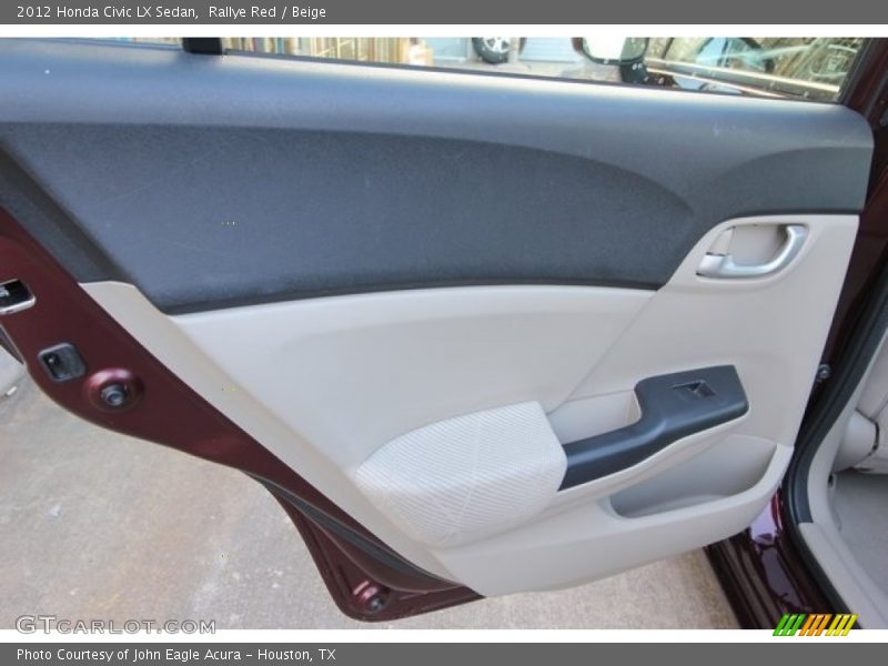 Rallye Red / Beige 2012 Honda Civic LX Sedan