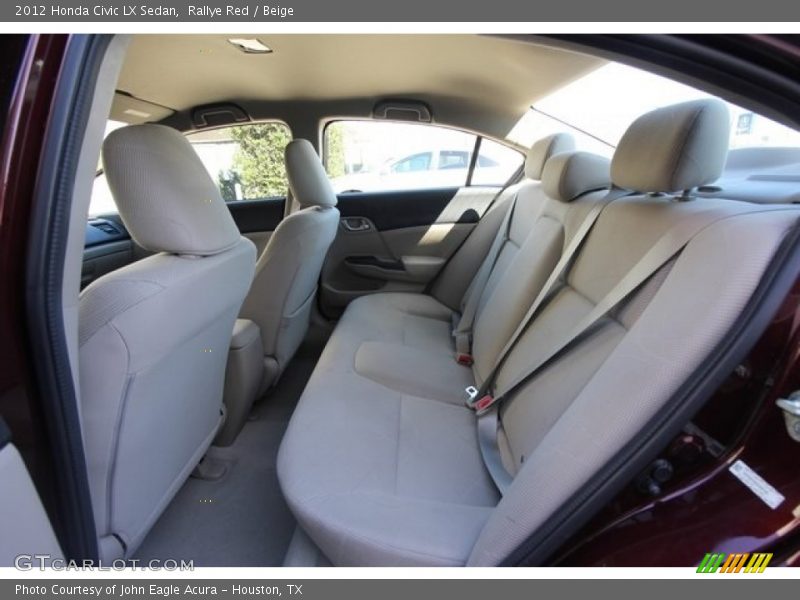 Rallye Red / Beige 2012 Honda Civic LX Sedan