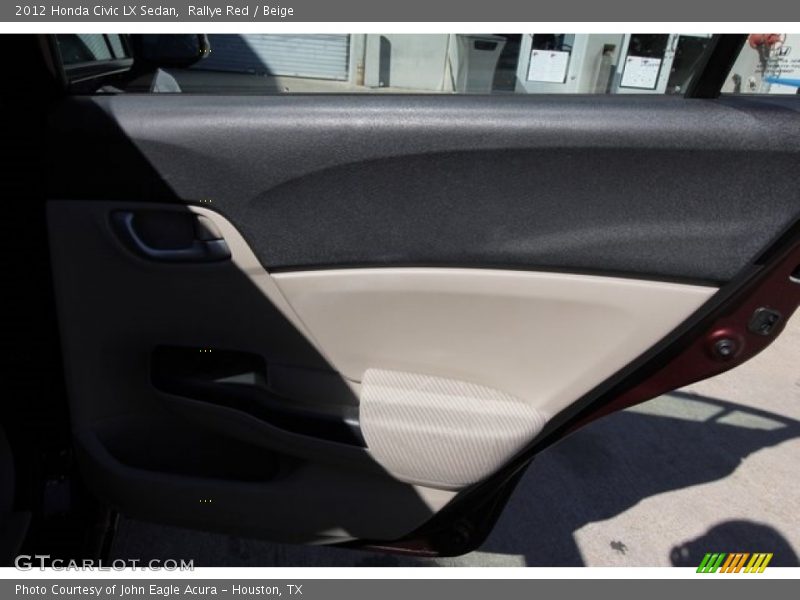 Rallye Red / Beige 2012 Honda Civic LX Sedan