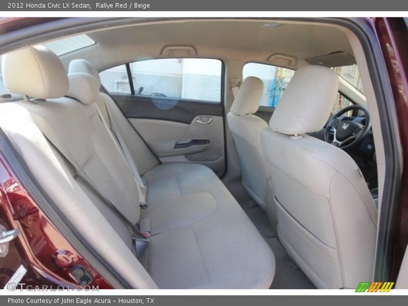 Rallye Red / Beige 2012 Honda Civic LX Sedan
