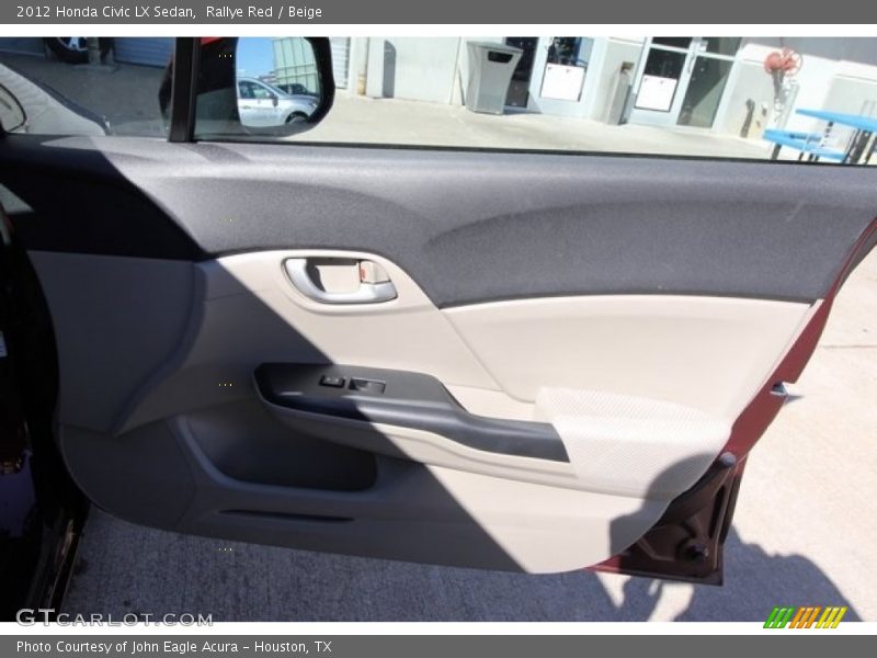 Rallye Red / Beige 2012 Honda Civic LX Sedan