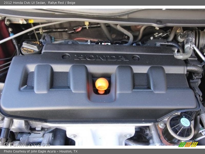 Rallye Red / Beige 2012 Honda Civic LX Sedan