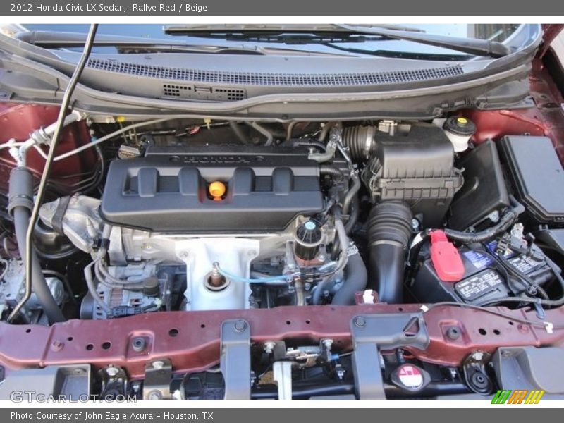 Rallye Red / Beige 2012 Honda Civic LX Sedan