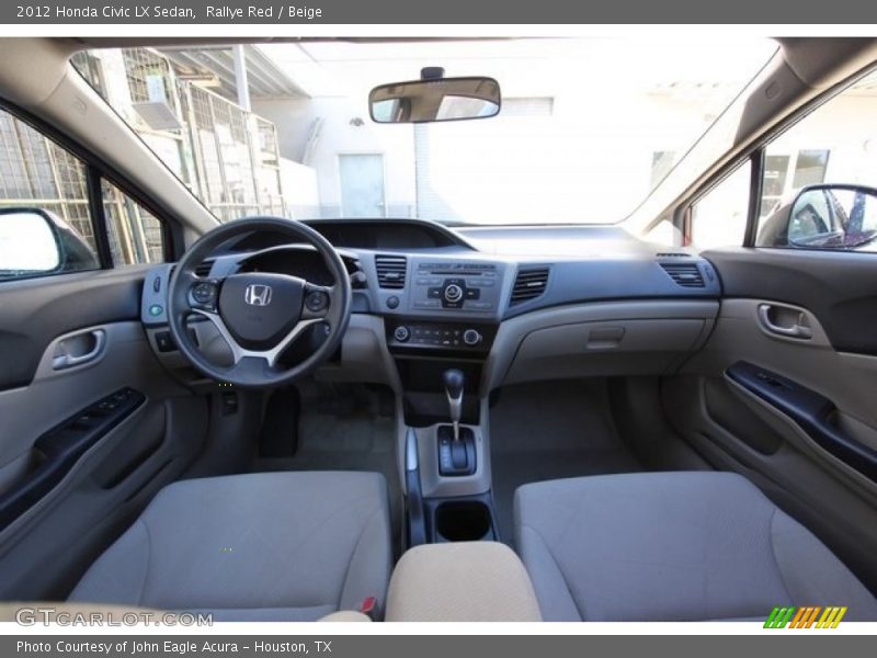 Rallye Red / Beige 2012 Honda Civic LX Sedan