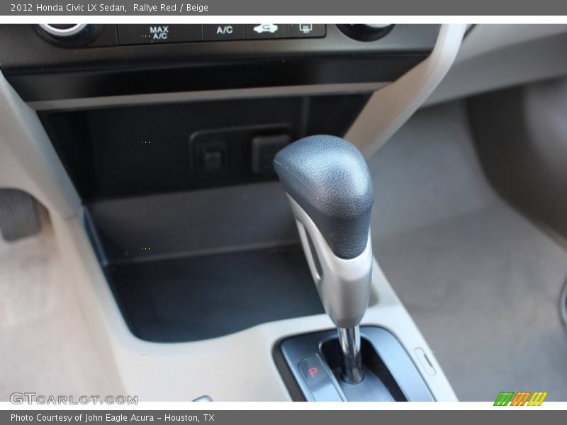 Rallye Red / Beige 2012 Honda Civic LX Sedan
