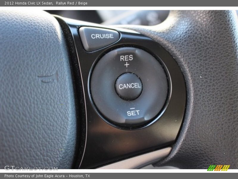 Rallye Red / Beige 2012 Honda Civic LX Sedan