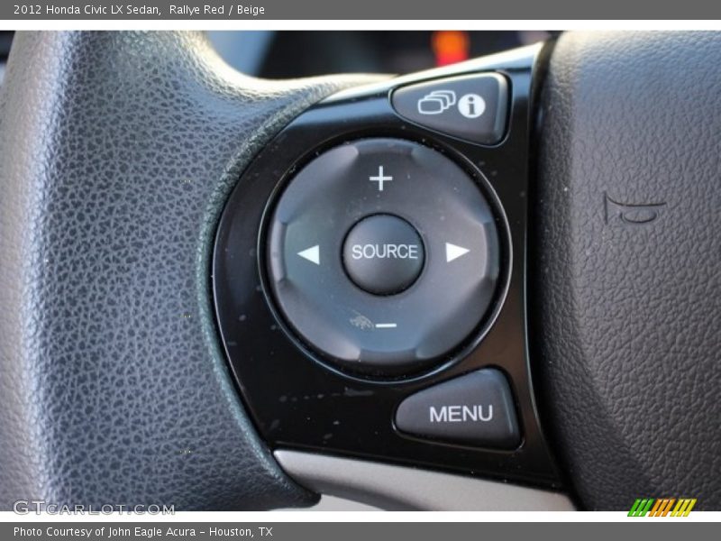 Rallye Red / Beige 2012 Honda Civic LX Sedan