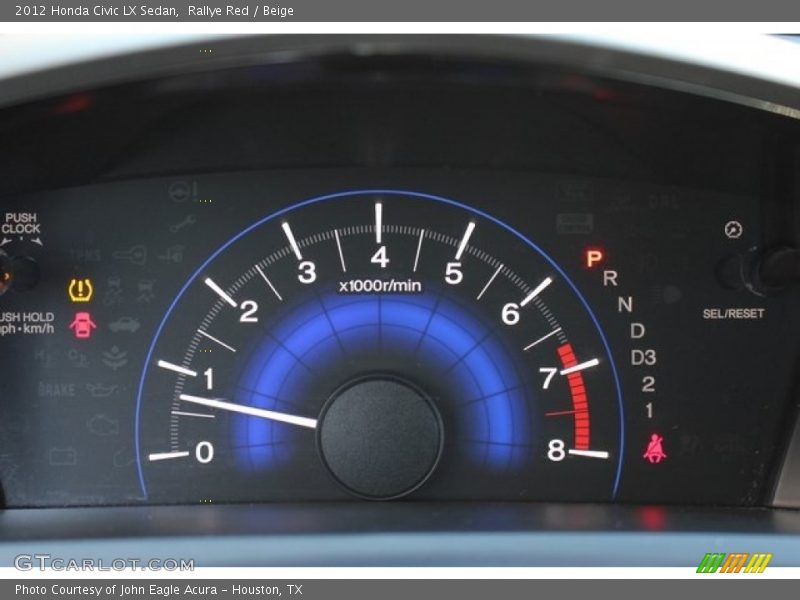 Rallye Red / Beige 2012 Honda Civic LX Sedan