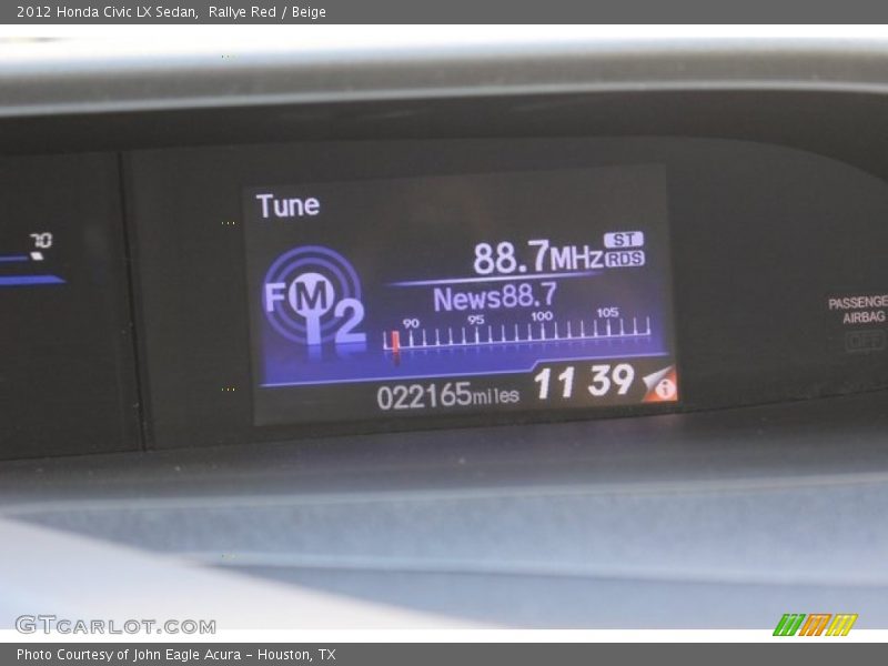 Rallye Red / Beige 2012 Honda Civic LX Sedan