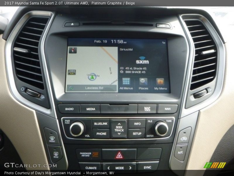 Platinum Graphite / Beige 2017 Hyundai Santa Fe Sport 2.0T Ulitimate AWD