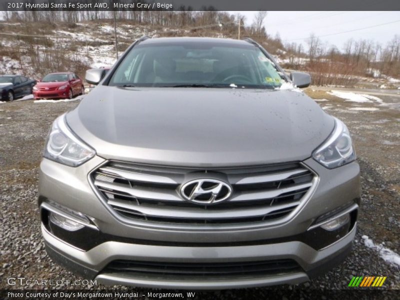 Mineral Gray / Beige 2017 Hyundai Santa Fe Sport AWD