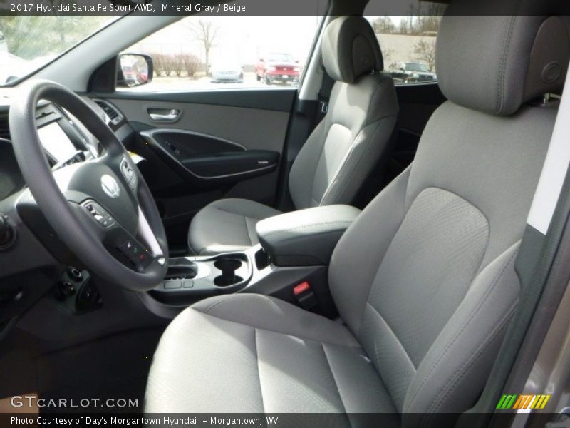 Mineral Gray / Beige 2017 Hyundai Santa Fe Sport AWD