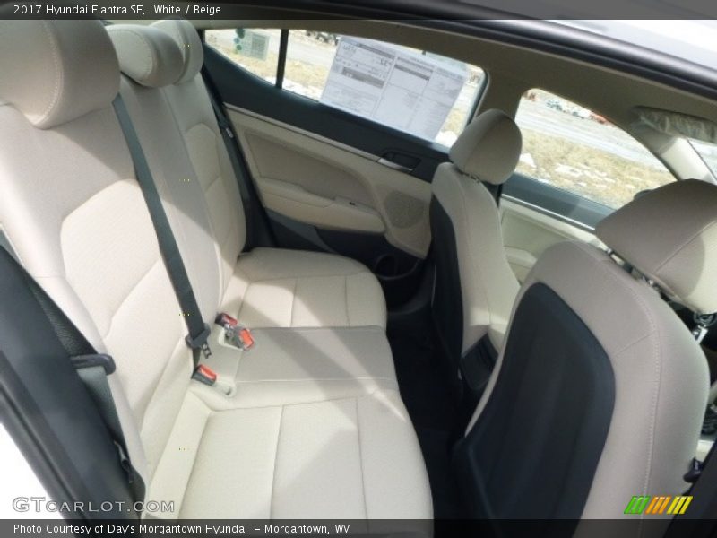White / Beige 2017 Hyundai Elantra SE