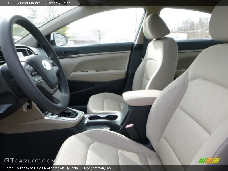 White / Beige 2017 Hyundai Elantra SE