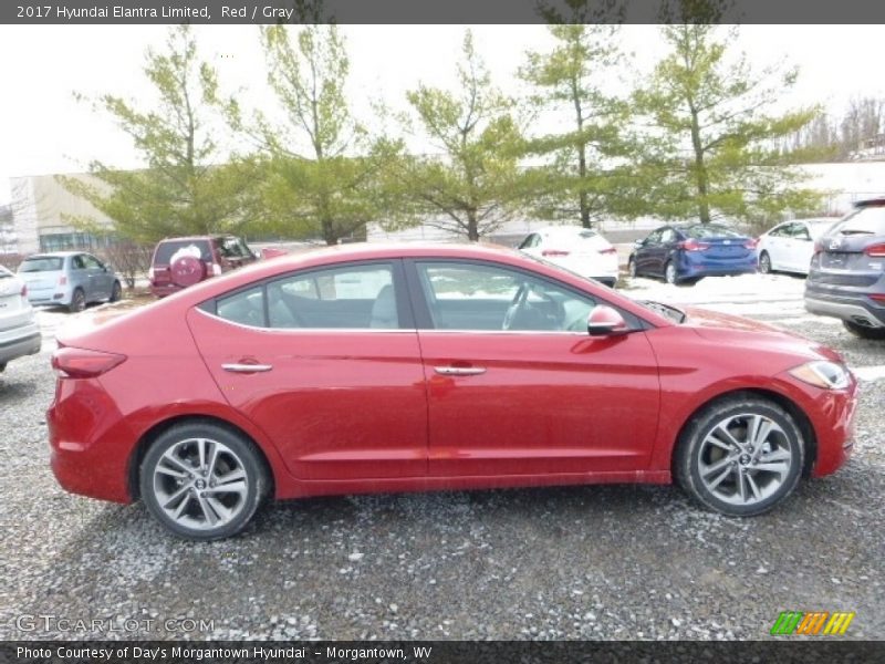 Red / Gray 2017 Hyundai Elantra Limited