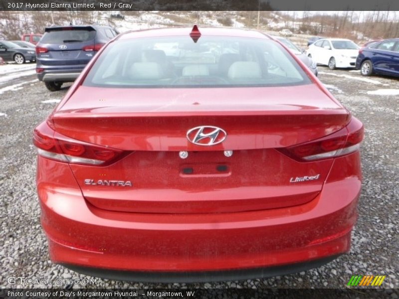 Red / Gray 2017 Hyundai Elantra Limited
