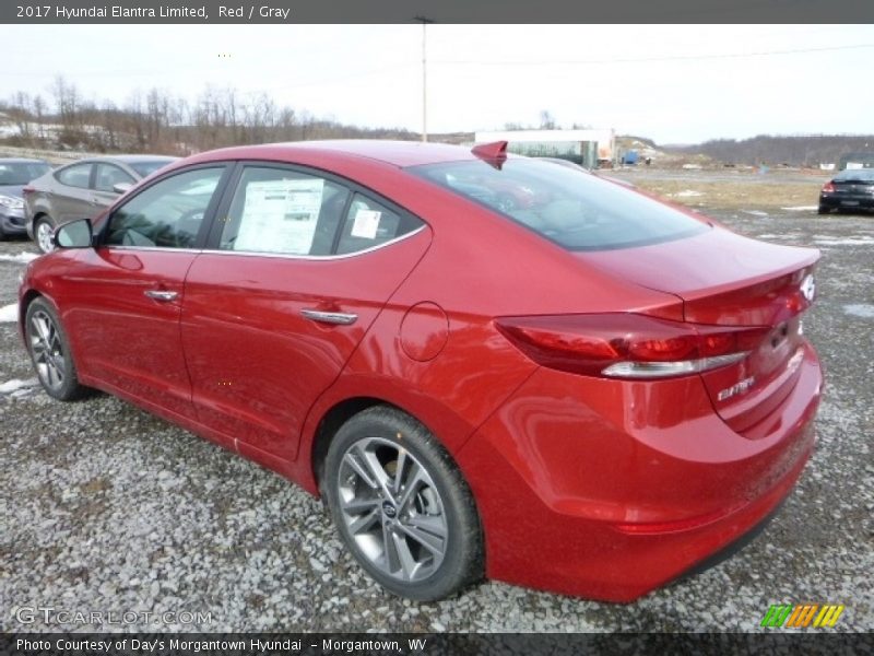 Red / Gray 2017 Hyundai Elantra Limited