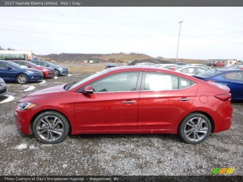 Red / Gray 2017 Hyundai Elantra Limited