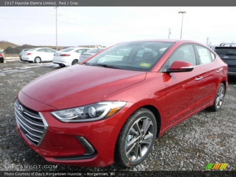 Red / Gray 2017 Hyundai Elantra Limited