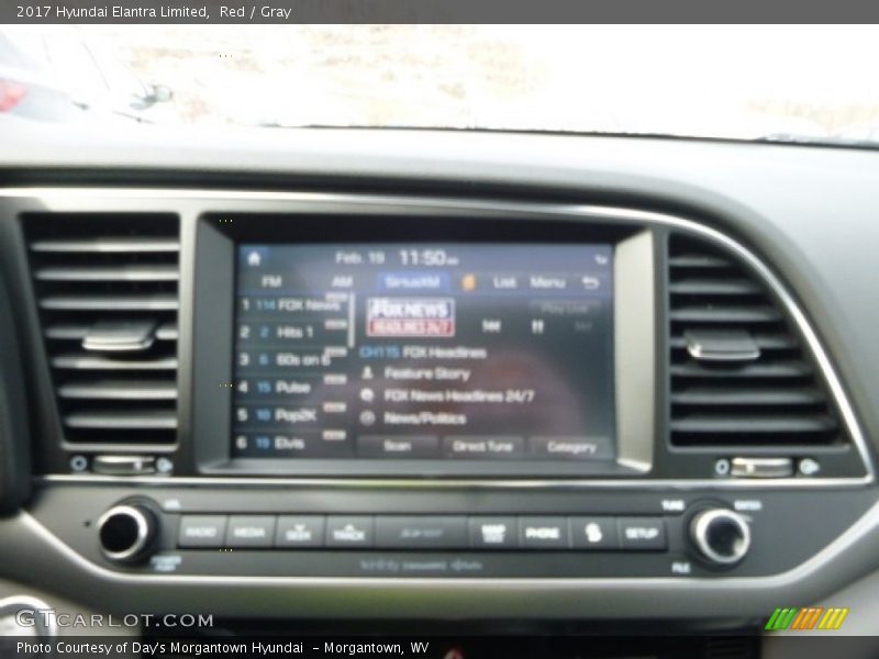 Red / Gray 2017 Hyundai Elantra Limited