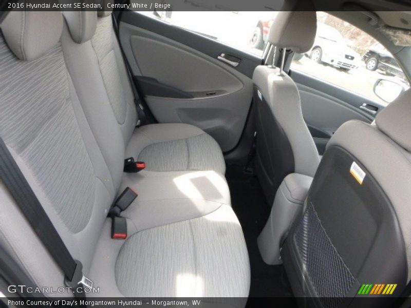 Century White / Beige 2016 Hyundai Accent SE Sedan