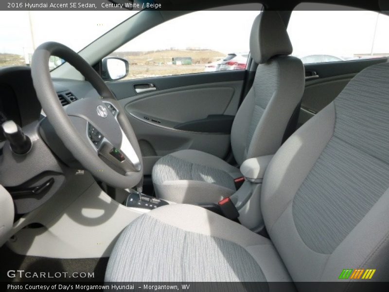 Century White / Beige 2016 Hyundai Accent SE Sedan