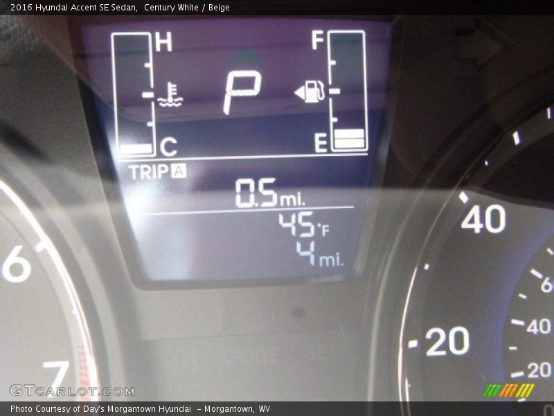 Century White / Beige 2016 Hyundai Accent SE Sedan