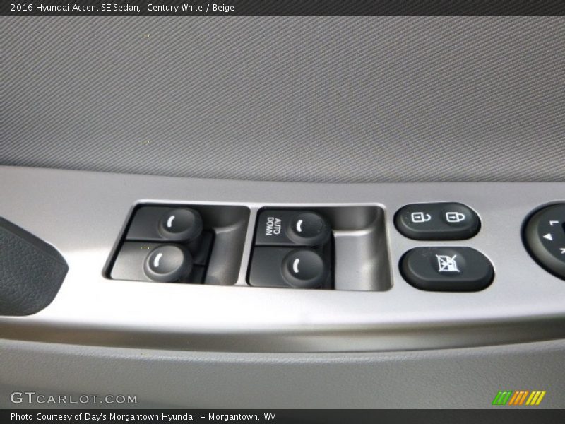 Century White / Beige 2016 Hyundai Accent SE Sedan