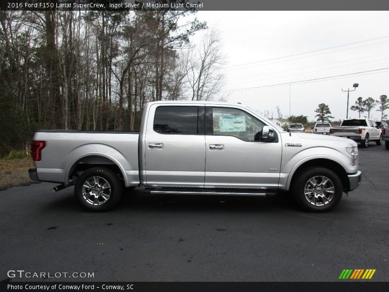 Ingot Silver / Medium Light Camel 2016 Ford F150 Lariat SuperCrew