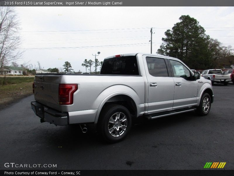 Ingot Silver / Medium Light Camel 2016 Ford F150 Lariat SuperCrew