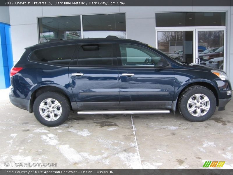 Dark Blue Metallic / Dark Gray/Light Gray 2012 Chevrolet Traverse LS