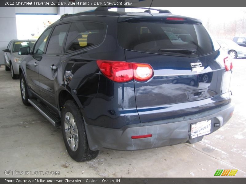 Dark Blue Metallic / Dark Gray/Light Gray 2012 Chevrolet Traverse LS