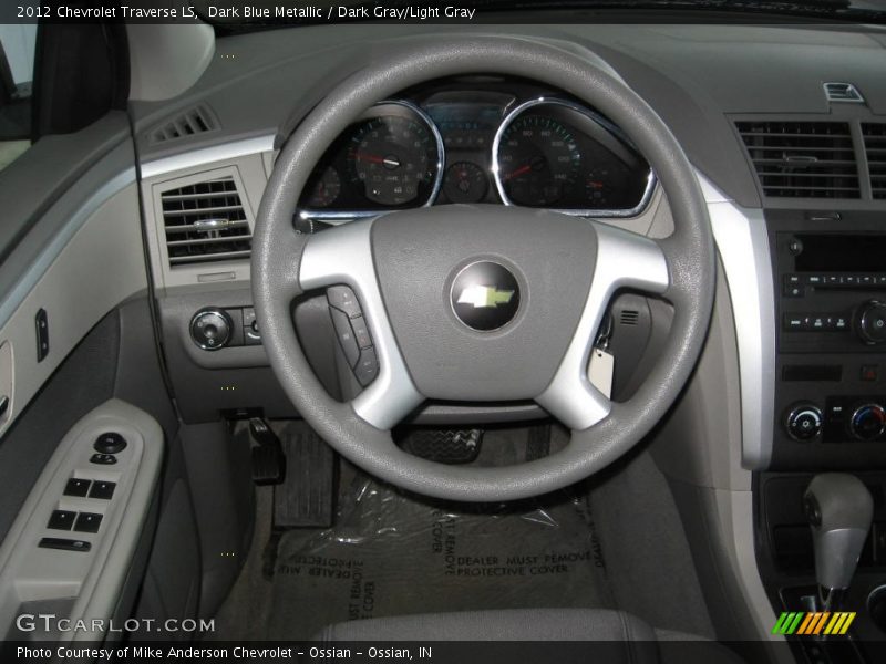 Dark Blue Metallic / Dark Gray/Light Gray 2012 Chevrolet Traverse LS
