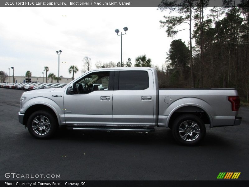 Ingot Silver / Medium Light Camel 2016 Ford F150 Lariat SuperCrew