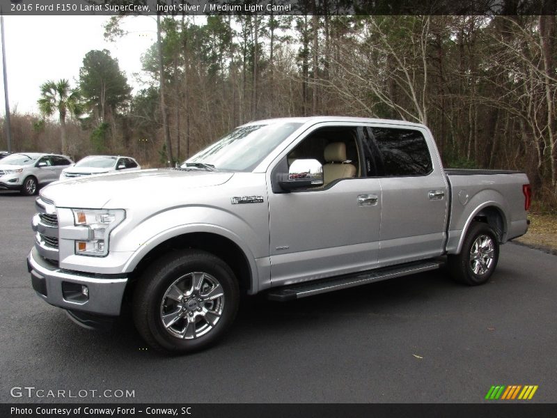 Ingot Silver / Medium Light Camel 2016 Ford F150 Lariat SuperCrew