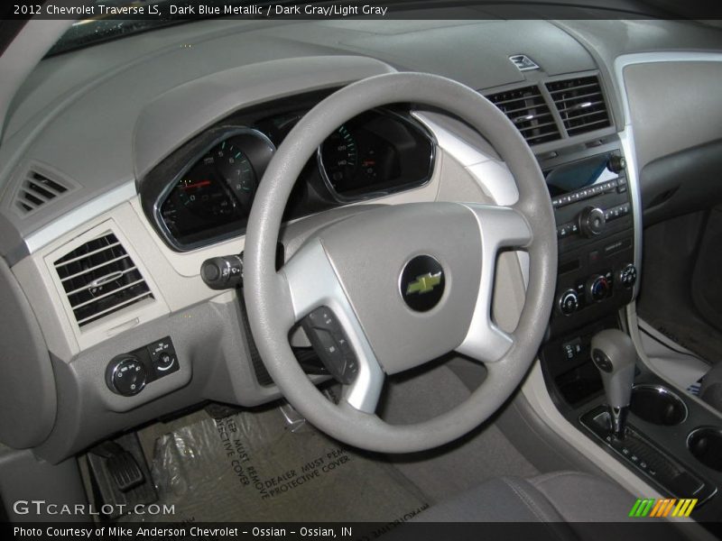 Dark Blue Metallic / Dark Gray/Light Gray 2012 Chevrolet Traverse LS