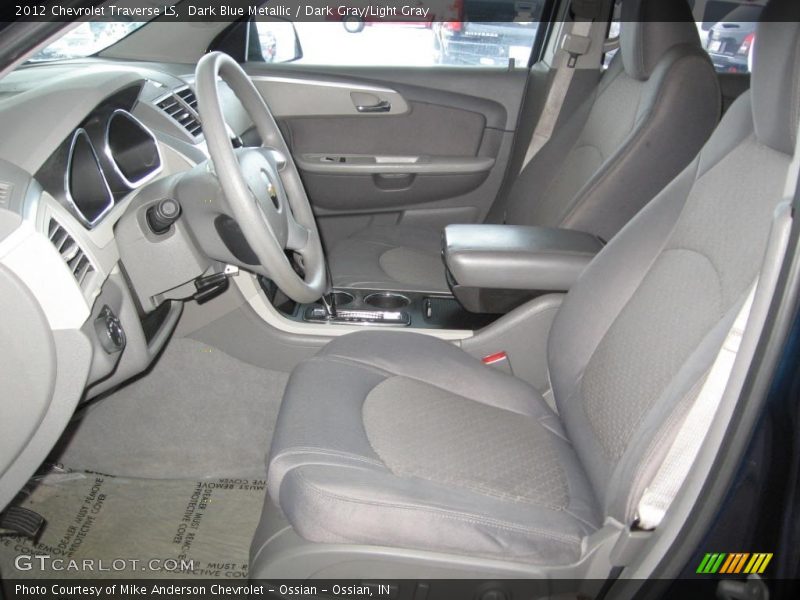 Dark Blue Metallic / Dark Gray/Light Gray 2012 Chevrolet Traverse LS