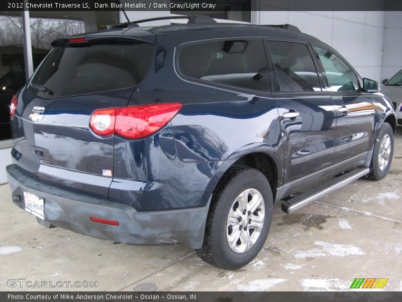 Dark Blue Metallic / Dark Gray/Light Gray 2012 Chevrolet Traverse LS