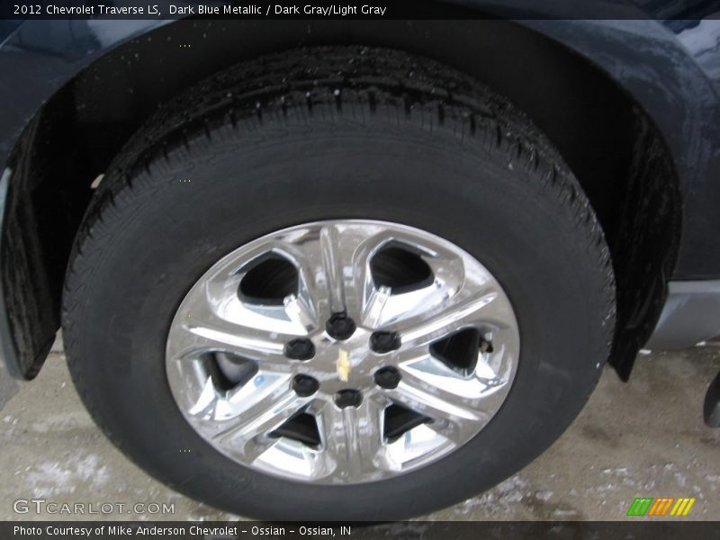 Dark Blue Metallic / Dark Gray/Light Gray 2012 Chevrolet Traverse LS